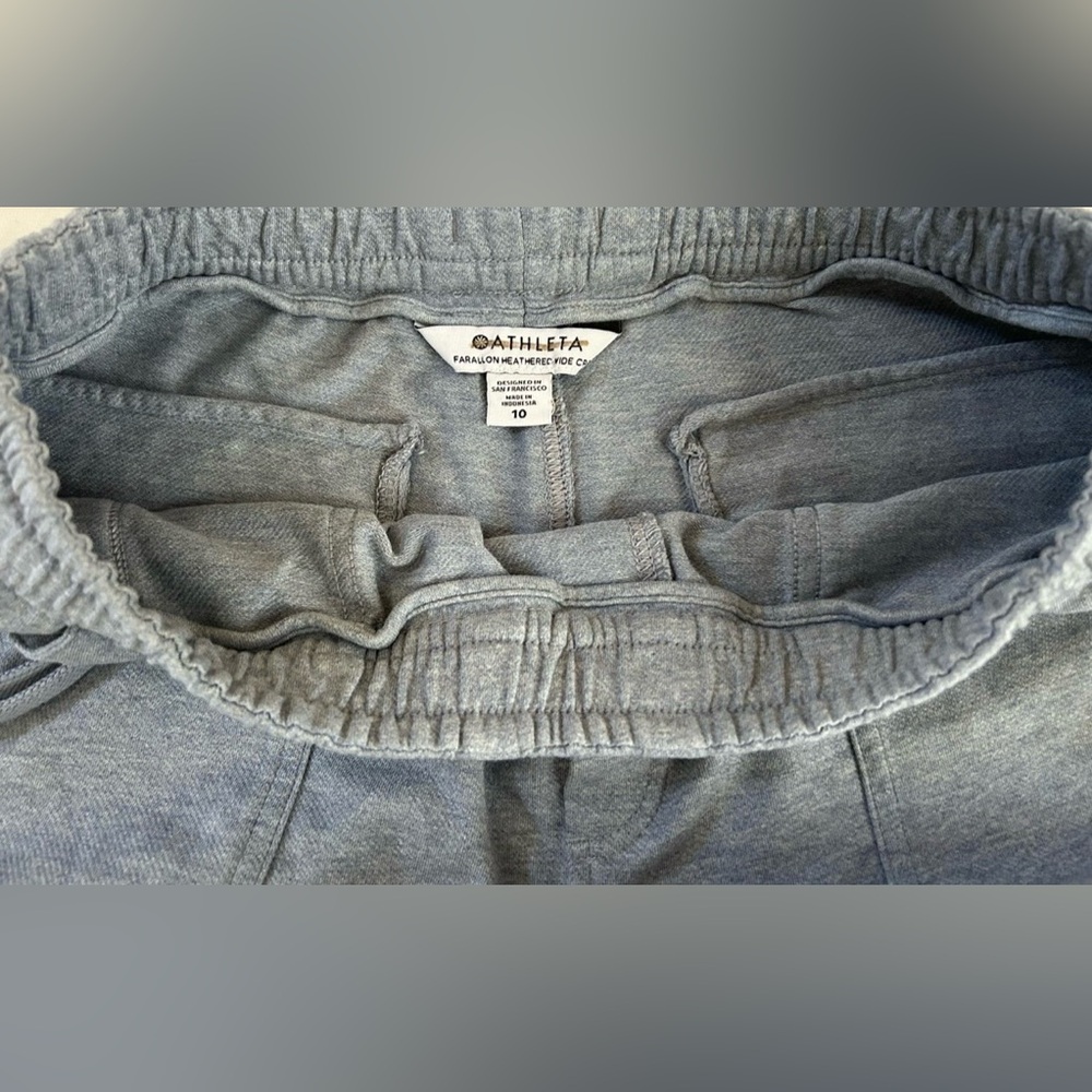 Athleta Light Blue Wide Leg Cropped Pants - Picture 6 of 8
